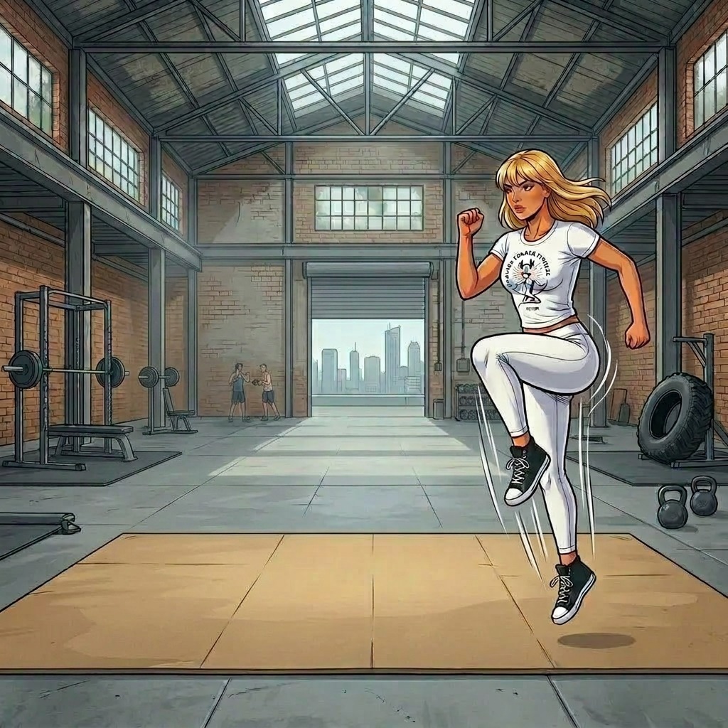 3 Best Plyo Moves to Get You Fit!. A woman performing skip jumps.