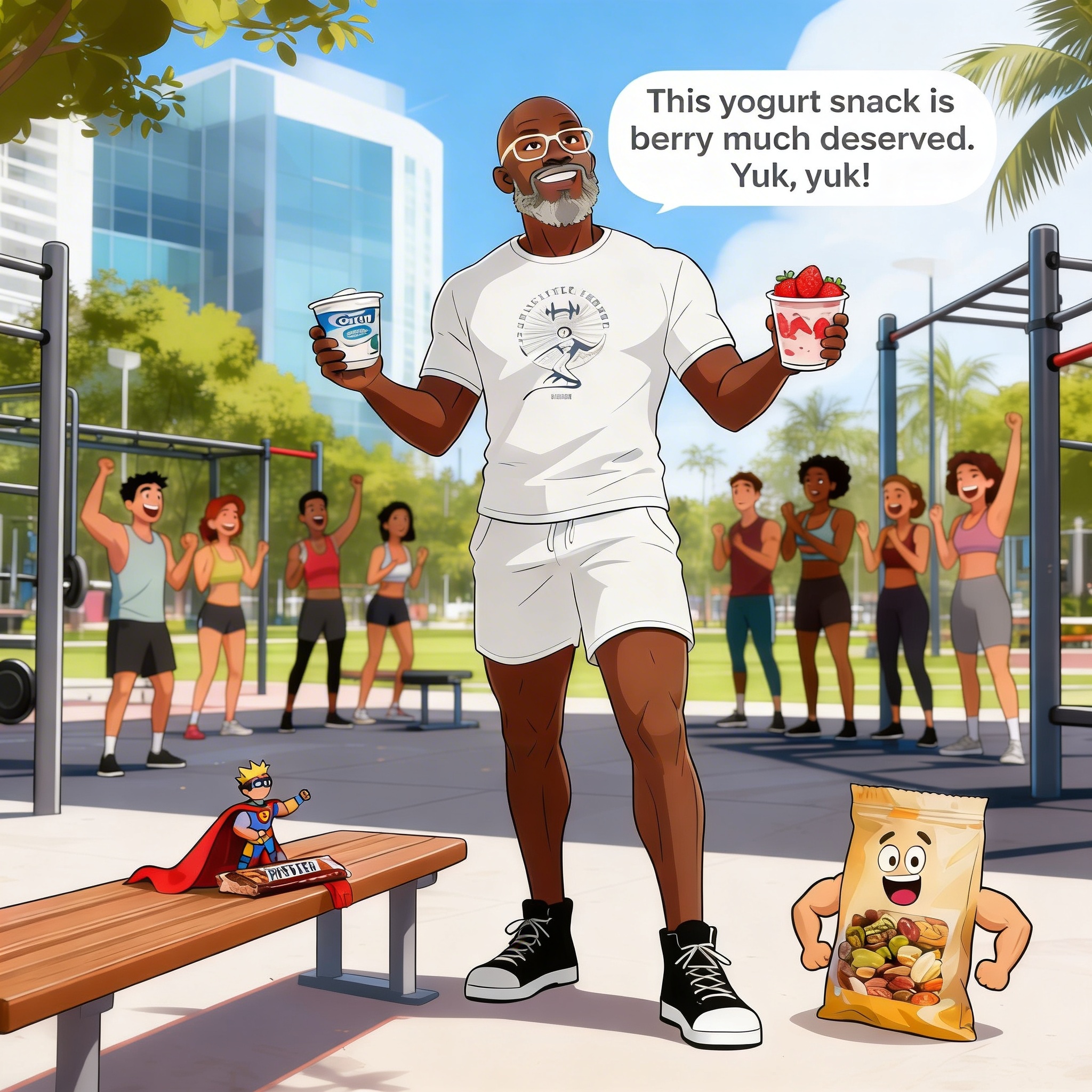 funny Post‑Workout Snacks for muscle recovery in Miami outdoor gym