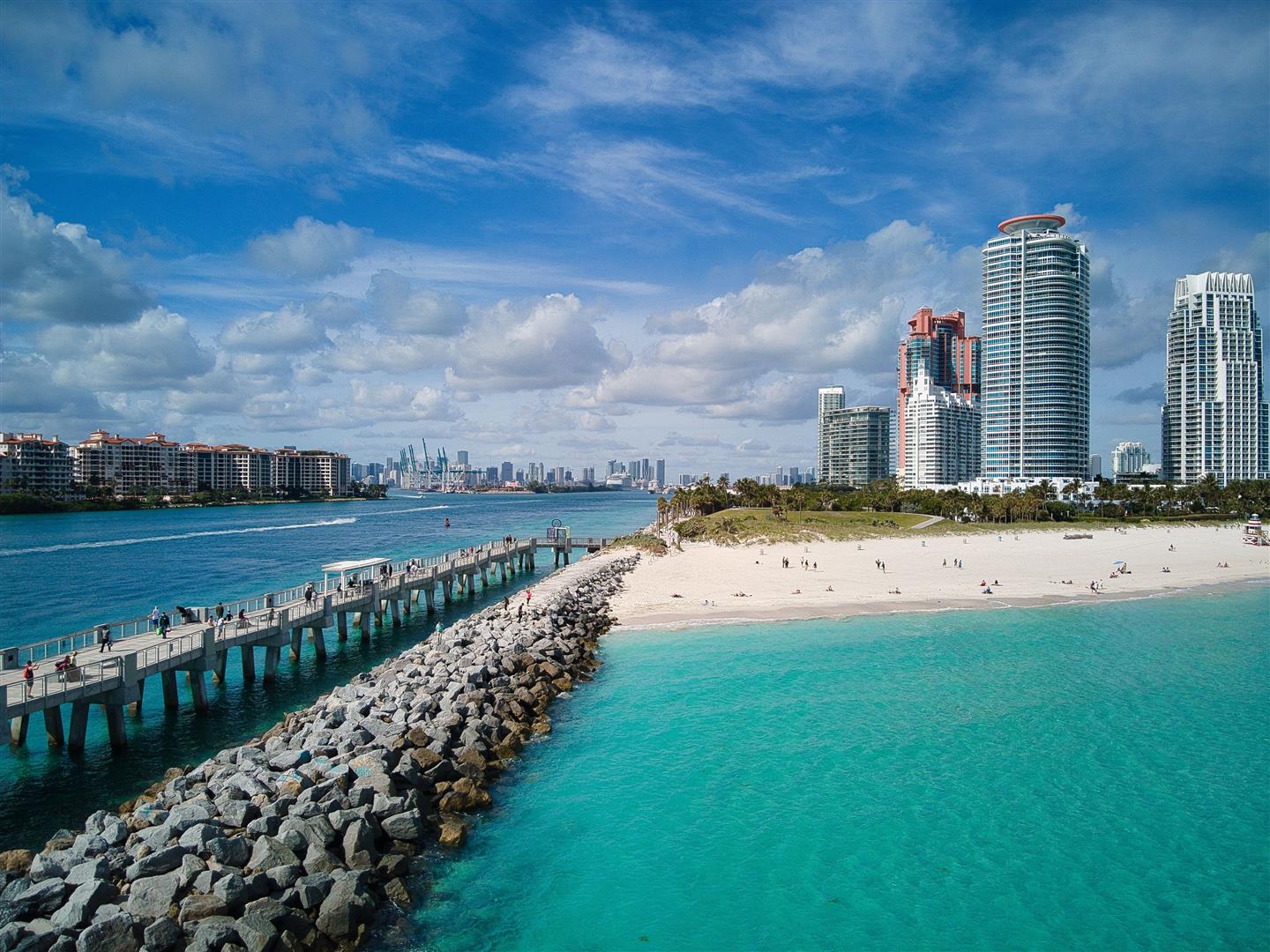 South Pointe Park Pier ocean swimming