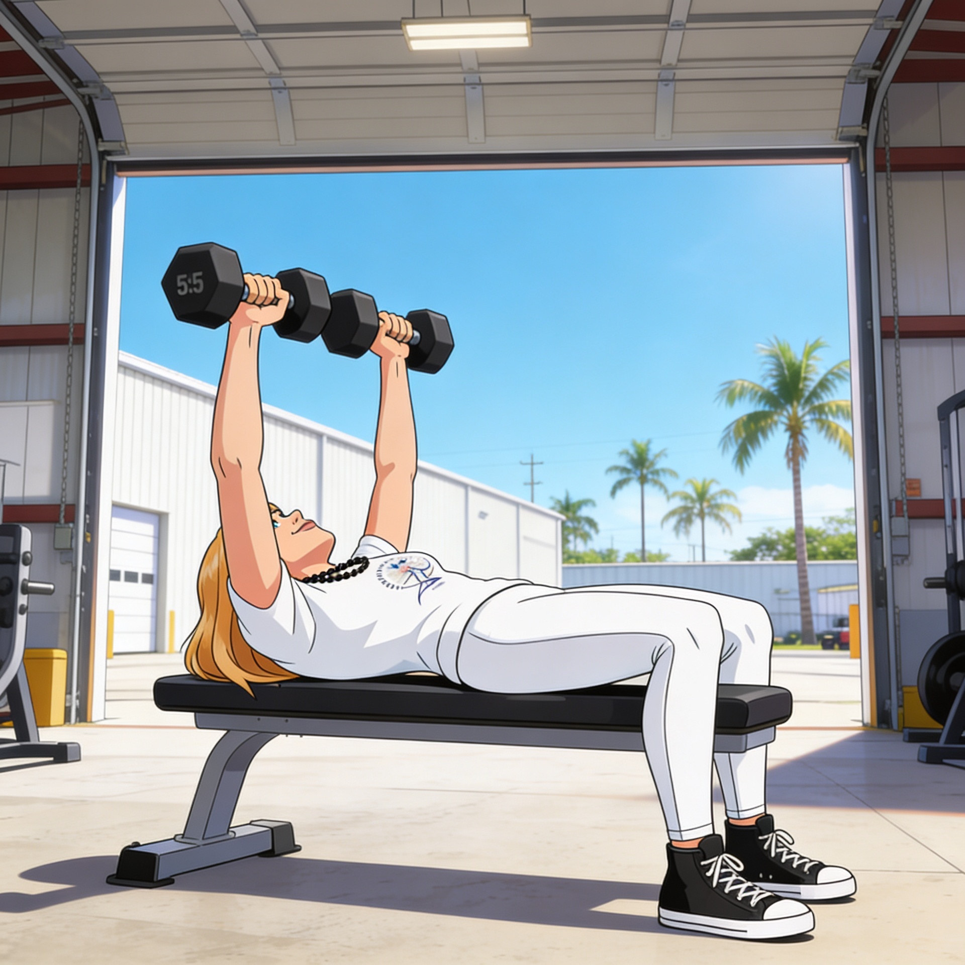 A hybrid athlete performing a strong Bench Press or Push‑Up with controlled upper‑body alignment, demonstrating one of the best compound exercises for building chest, shoulder, and core strength that carries over into real‑life athletic performance.