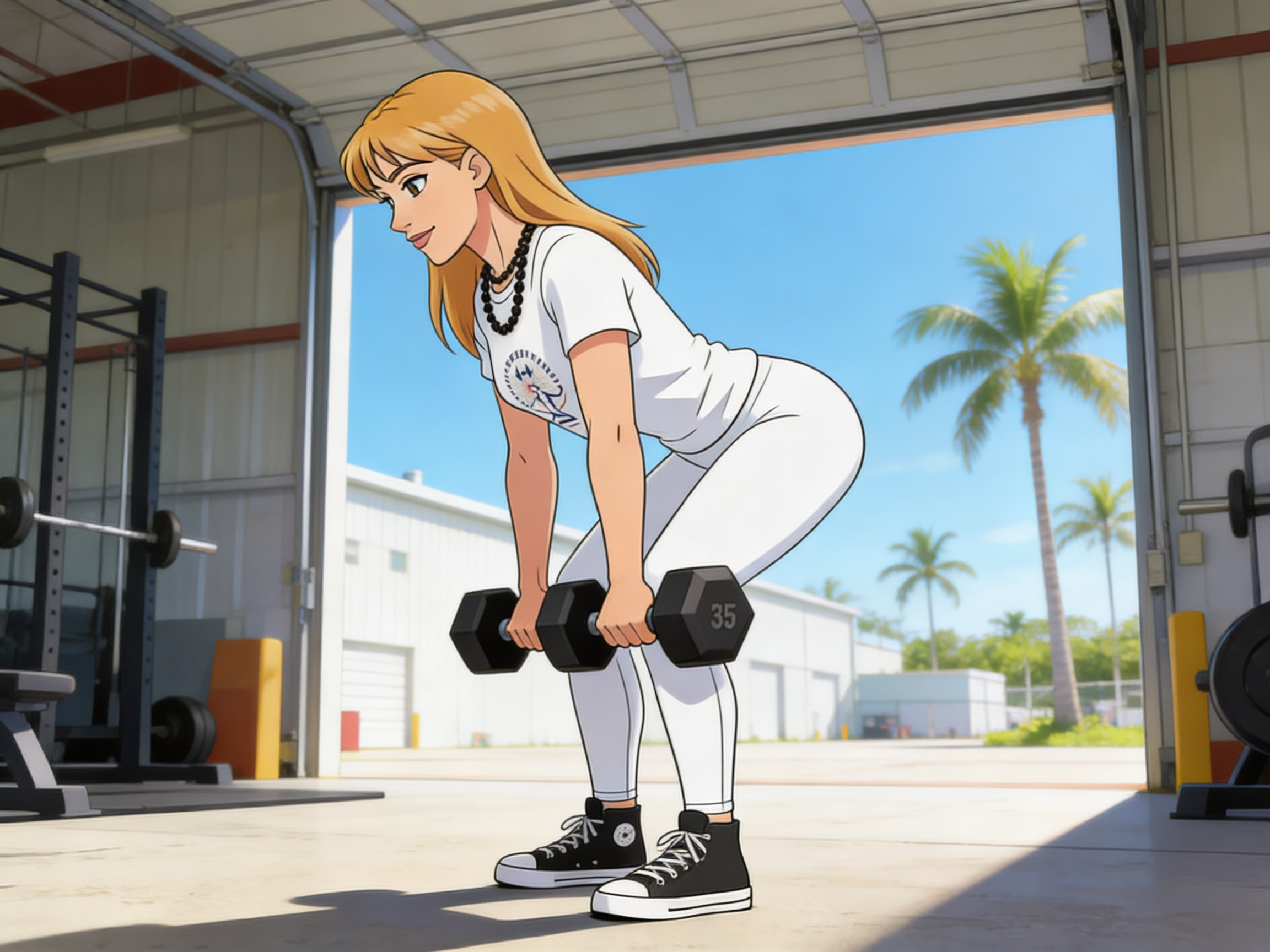 A hybrid athlete performing a strong, controlled Deadlift (Dumbbell) with proper hinge mechanics, demonstrating one of the best compound exercises for building full‑body strength, stability, and real‑life athletic power.