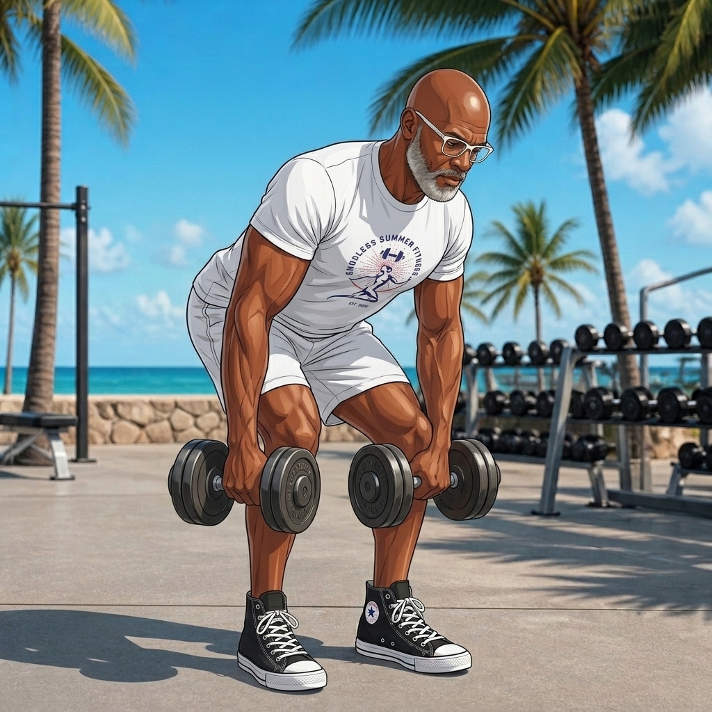 Full-Body Strength Training. Hybrid athlete performing RDL to build posterior chain strength.