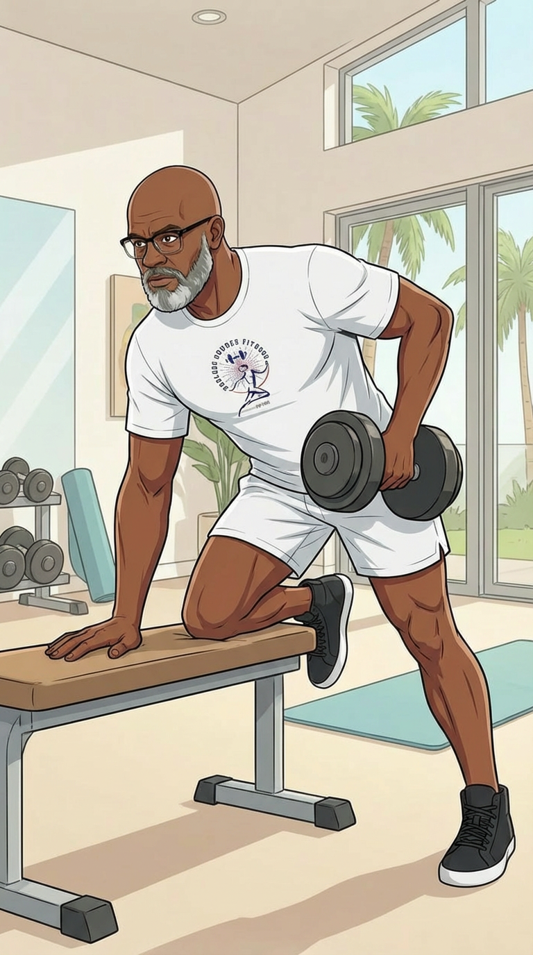 A hybrid athlete performing a strong Bent‑Over Row with a flat back and controlled pull, demonstrating one of the best compound exercises for building upper‑back strength, core stability, and real‑life athletic power.