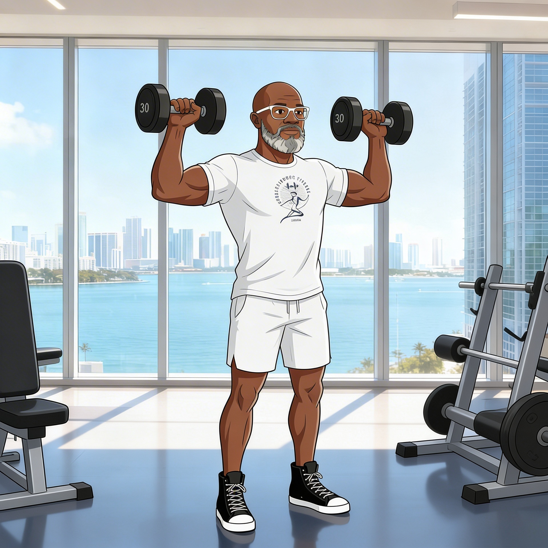 A hybrid athlete performing a strong Overhead Press with controlled shoulder alignment, demonstrating one of the best compound exercises for building upper‑body strength, core stability, and real‑life athletic power.