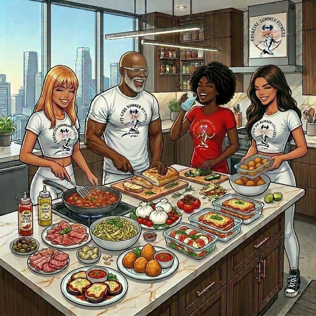 Meal Prep for Beginners. Miami style kitchen setup showing easy meal prep for busy beginners