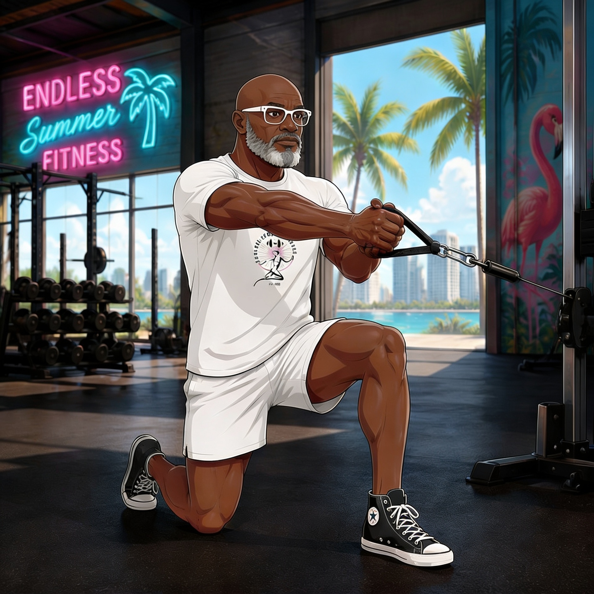 Cable chop building rotational strength for kayaking Functional Low-Impact Exercises